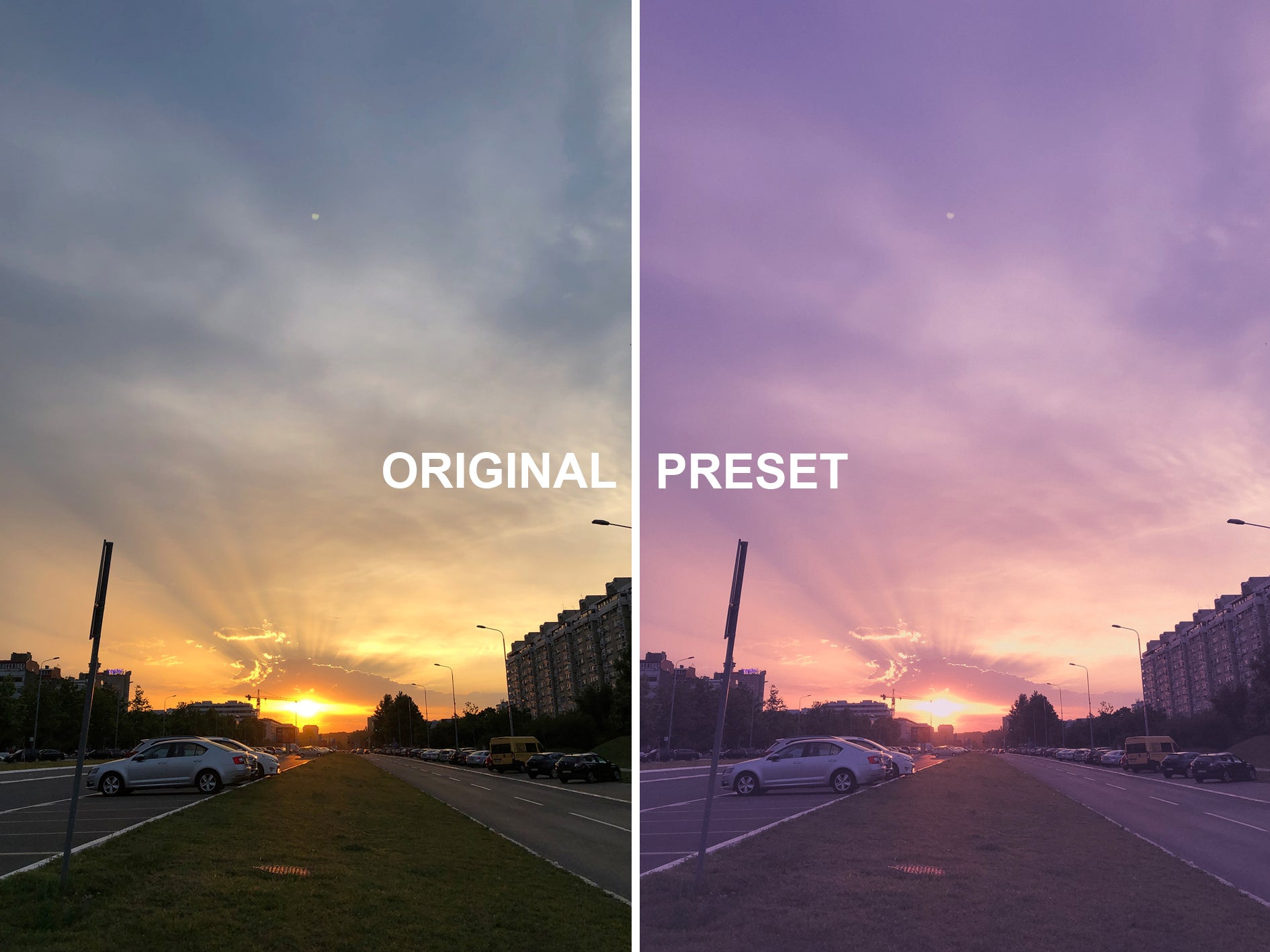 10 GOLDEN SUNSET Lightroom Presets
